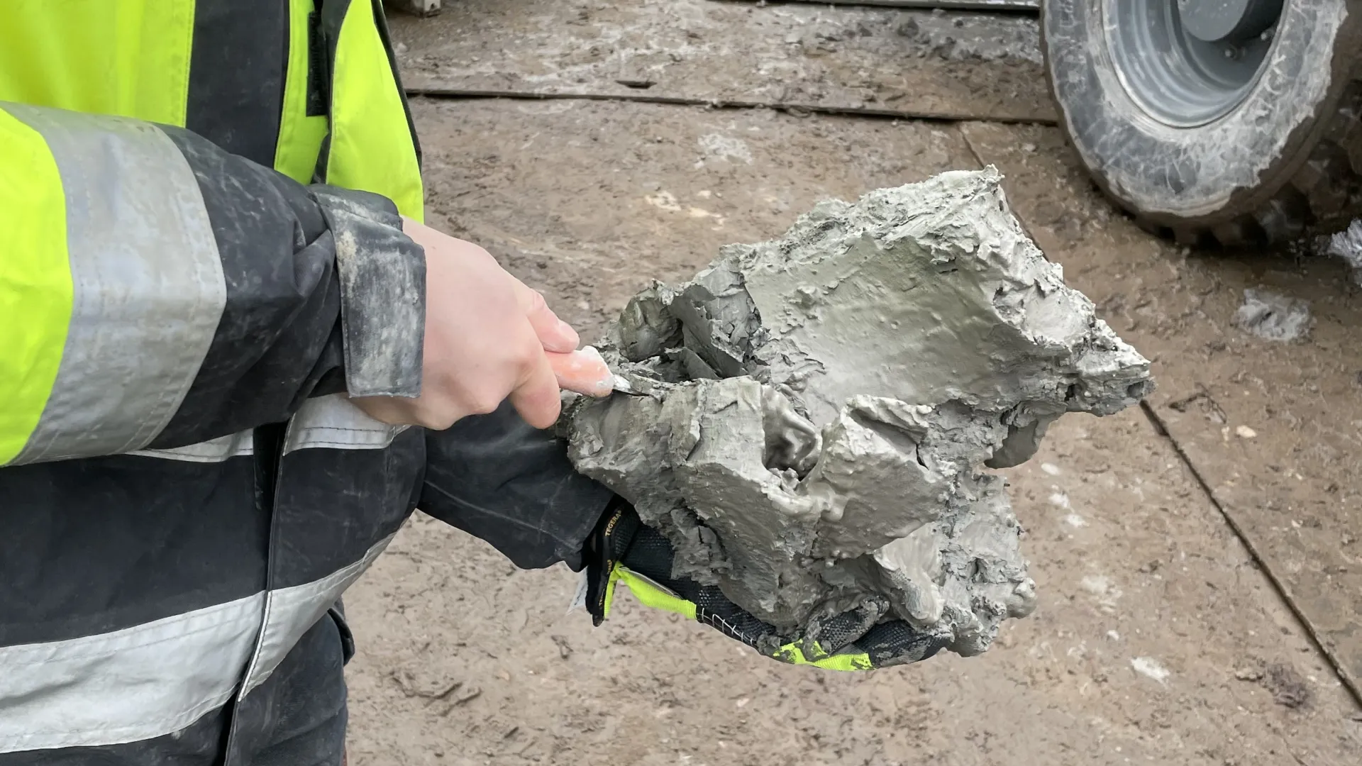 Närbild på borrkärna