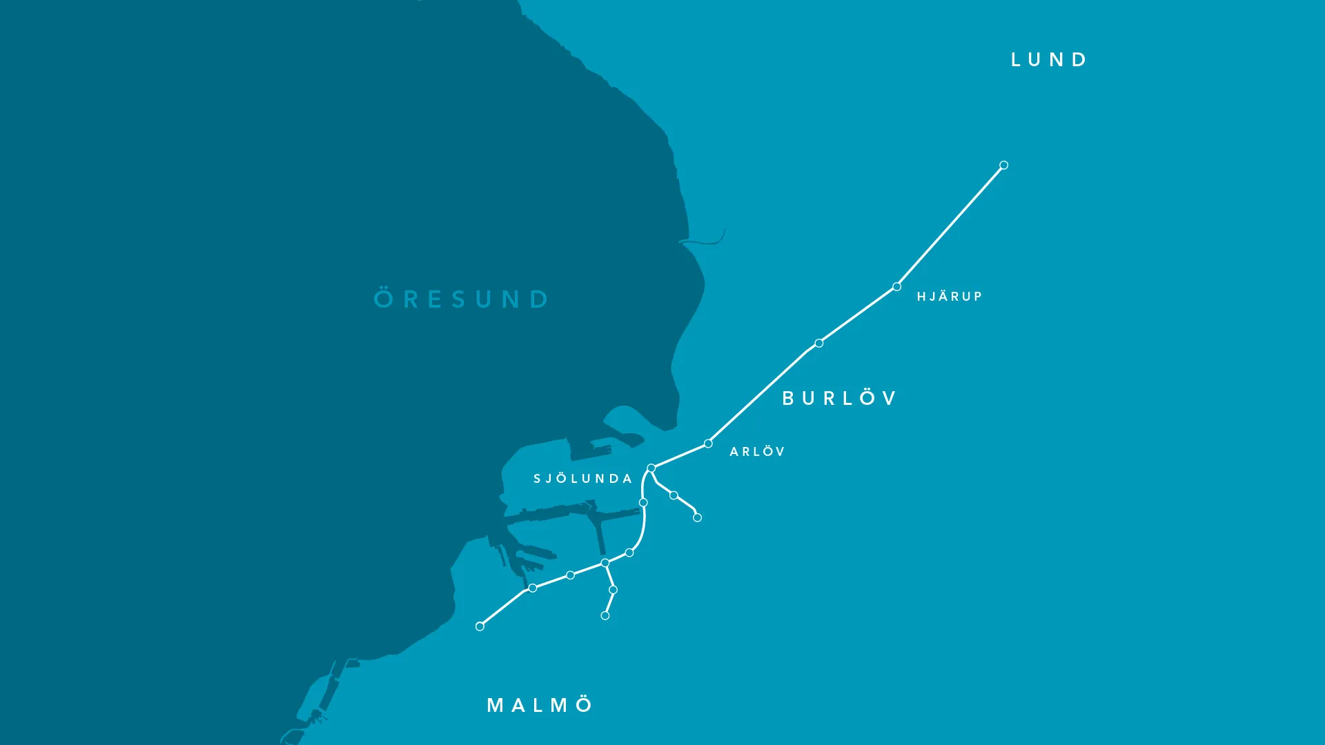 Karta över tunnelsträckningen