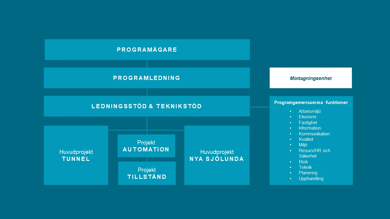 Organisationsschema med funktioner
