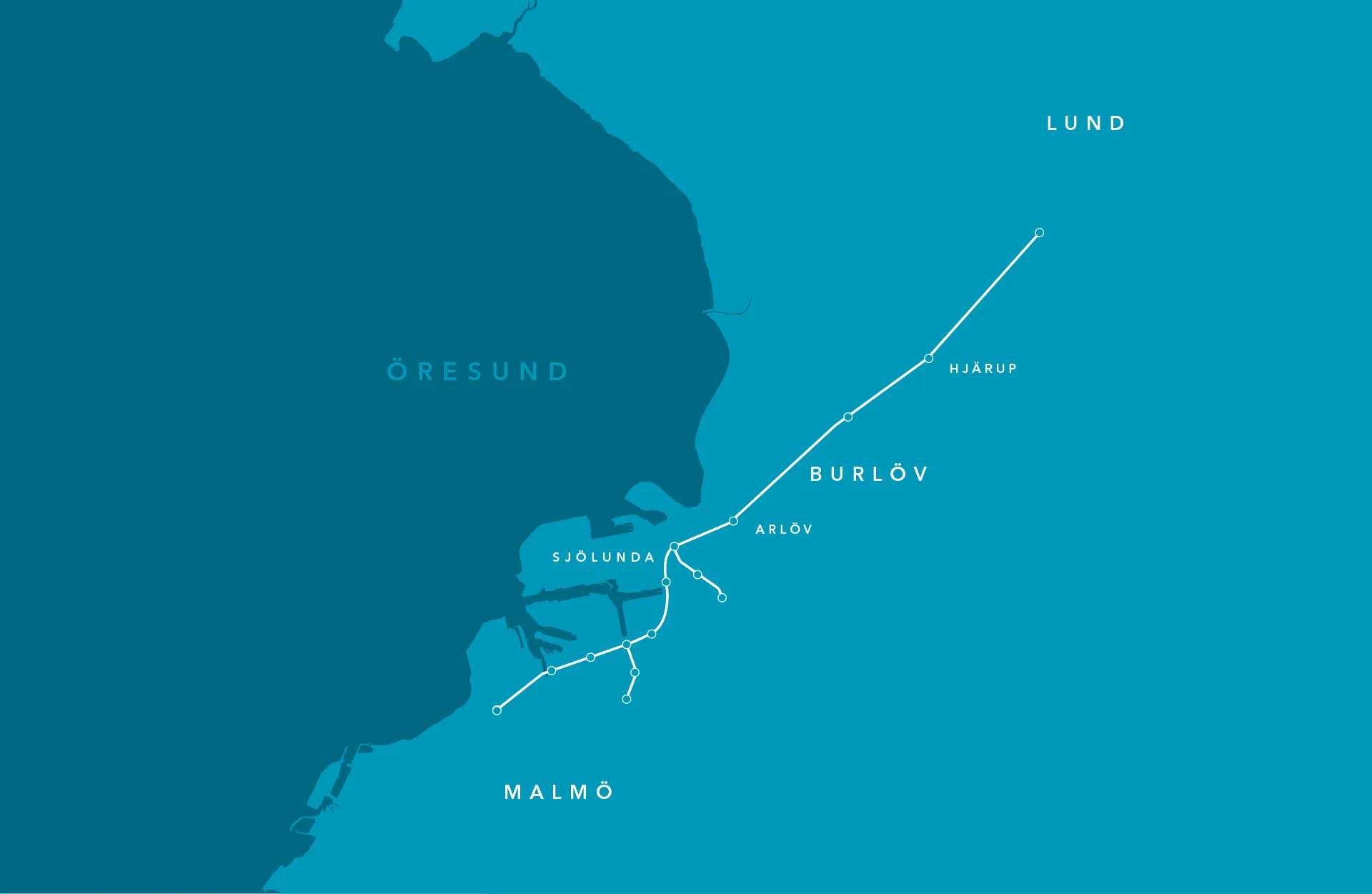 Karta över tunnelsträckningen