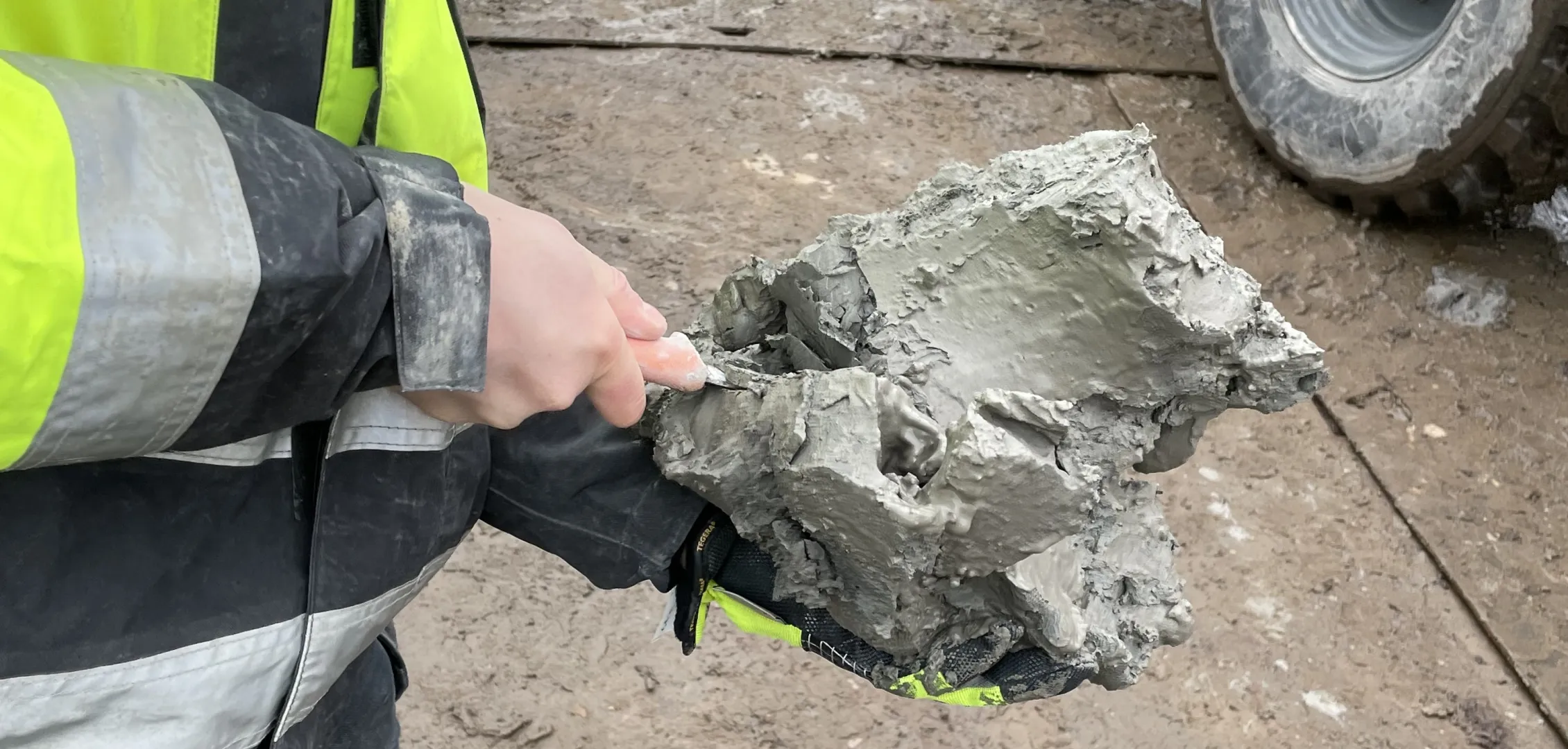 Närbild på borrkärna